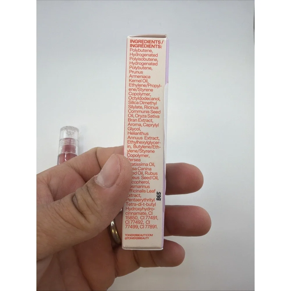 Tower 28 Beauty ShineOn Lip Jelly Gloss Shade Pistachio 0.13oz Travel Size